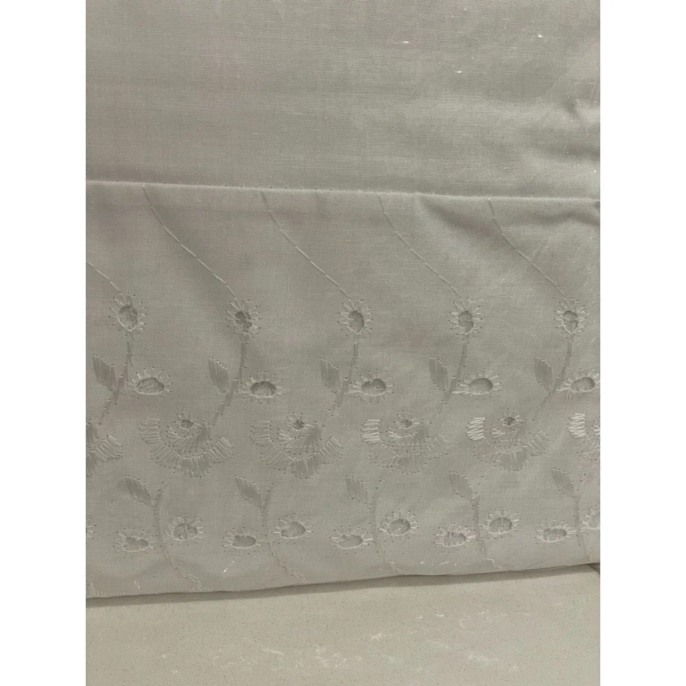 Vintage Springmaid Double/Full Flat Sheet Tiara White Eyelet Percale‎ New Sealed